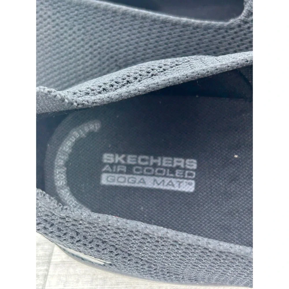 Skechers Go Walk Joy Stretch Fit Black Slip On Shoes 124187W Womens Sz 9.5 Wide